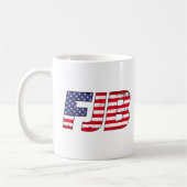 FJB Anti Biden American Flag pro trump Kaffeetasse (Links)