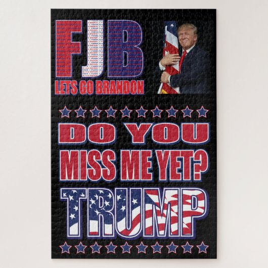 FJB - Lass Go Brandon - Präsident Trump Puzzle (Vertikal)
