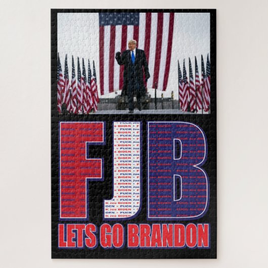 FJB - Lass Go Brandon - Präsident Trump Puzzle (Vertikal)