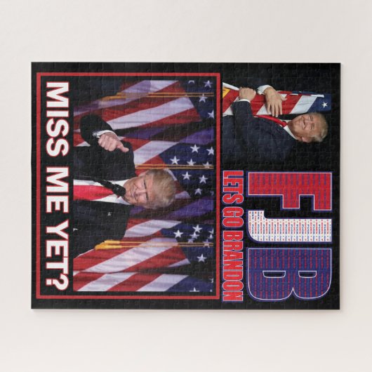 FJB - Lass Go Brandon - Präsident Trump Puzzle (Horizontal)