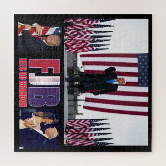 FJB - Lass Go Brandon - Präsident Trump Puzzle (Horizontal)