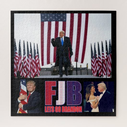 FJB - Lass Go Brandon - Präsident Trump Puzzle (Vertikal)