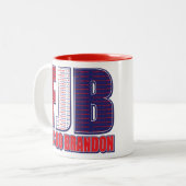 FJB—Lass-Go-Brandon Zweifarbige Tasse (Vorderseite Links)