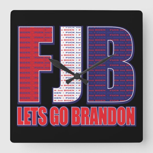 FJB Lasse Go Brandon Quadratische Wanduhr (Vorderseite)