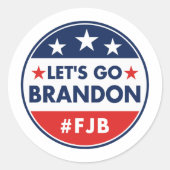 FJB-Let's Go Brandon Runder Aufkleber (Vorderseite)