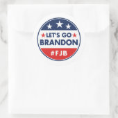 FJB-Let's Go Brandon Runder Aufkleber (Tasche)