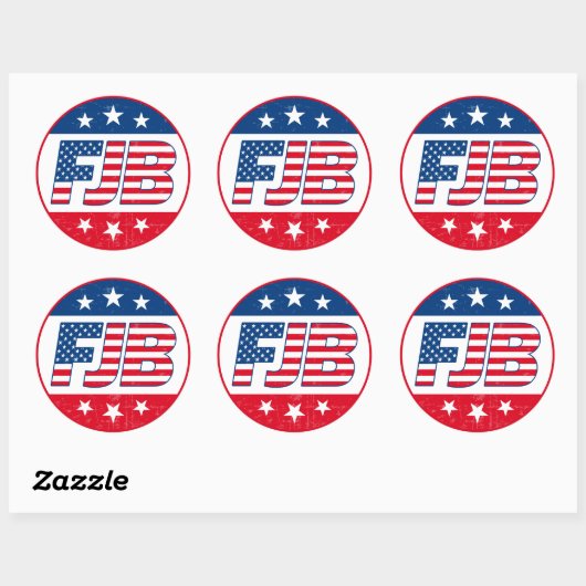 FJB lustige Anti-Joe Biden Trump Wahl 2024 Runder Aufkleber (Blatt)