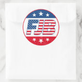 FJB lustige Anti-Joe Biden Trump Wahl 2024 Runder Aufkleber (Tasche)