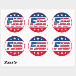 FJB lustige Anti-Joe Biden Trump Wahl 2024 Runder Aufkleber