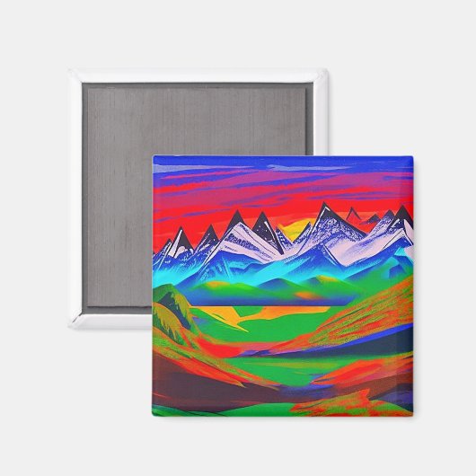 Fjellandskap 8 magnet (Vorderseite/Rückseite)