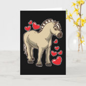 Fjord Horse Gift Idee Karte (Gelbe Blume)