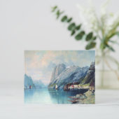 Fjord in Norwegen Gemälde von Lev Lagorio Postkarte (Stehend Vorderseite)