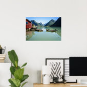 Fjord-Landschaft in Norwegen-Plakat Poster (Heimbüro)