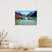 Fjord-Landschaft in Norwegen-Plakat Poster (Küche)