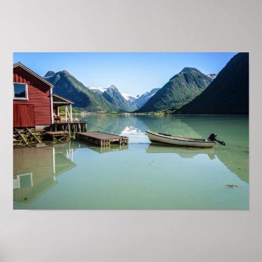 Fjord-Landschaft in Norwegen-Plakat Poster (Vorne)