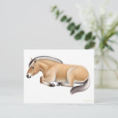 Fjord Pferd an der Erholung Postkarte (Stehend Vorderseite)