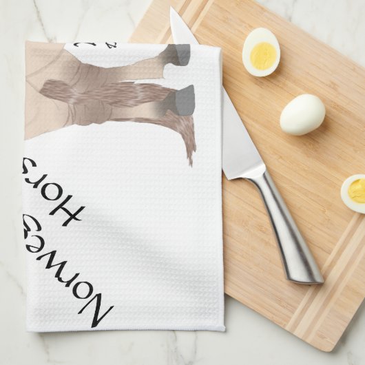 Fjord-Pferd Geschirrtuch (Viertel Falte)