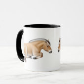 Fjord-Pferde an der Erholungs-Tasse Tasse (Vorderseite Links)