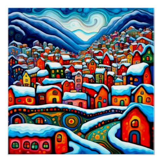 Fjord Winter 3 Poster (Vorderseite)