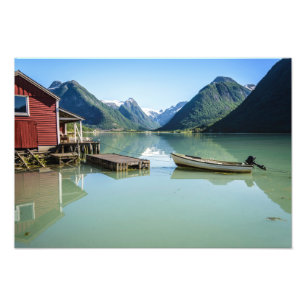Fjordlandschaft in Norwegen-Plakat Fotodruck
