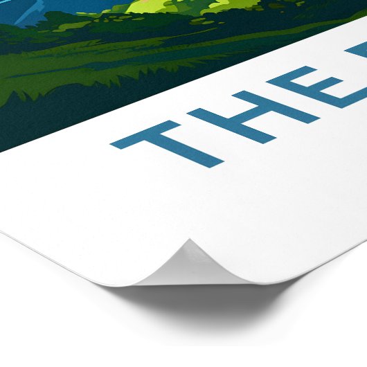 Fjords Norwegen Travel Print Poster (Ecke)