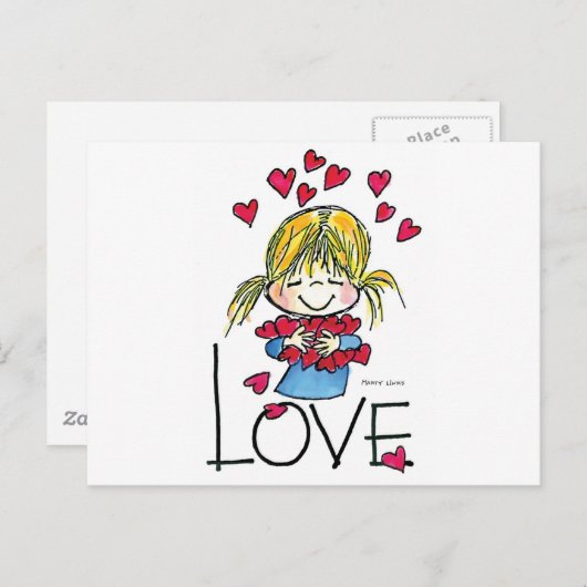 FL-004 Große Liebe Postkarte (Vorne/Hinten)