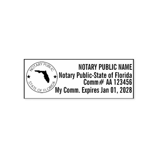FL Self-Ink Notary Briefmarke Permastempel (Design)
