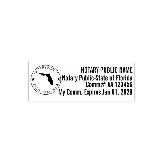 FL Self-Ink Notary Briefmarke Permastempel (Design)