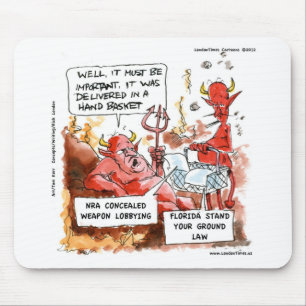 Fl Stand your ground Law in Hell Funny Gifts & T-S Mousepad