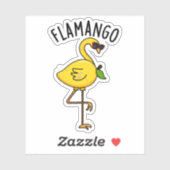 Fla-mango Funny Flamingo Pun Aufkleber (Blatt)