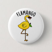 Fla-mango Funny Flamingo Pun Button (Vorderseite)