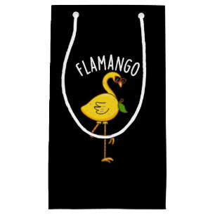 Fla-mango Funny Flamingo Pun Dark BG Kleine Geschenktüte