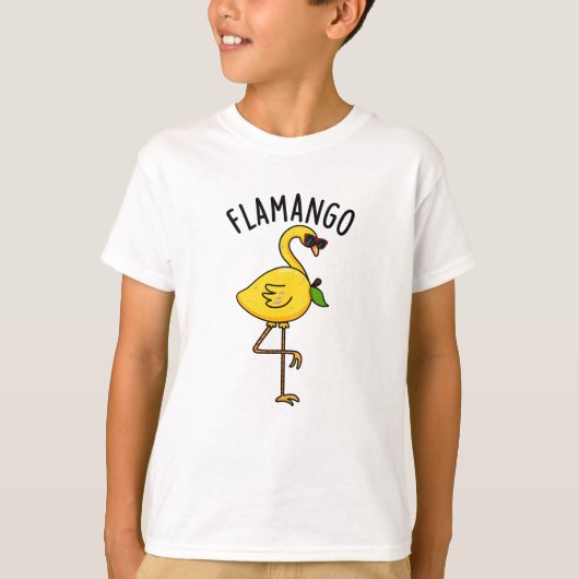 Fla-mango Funny Flamingo Pun T-Shirt (Vorderseite)
