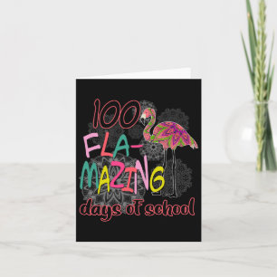 Fla-mazing Tage der Schule 100. Tag Flamingo Gesch Karte