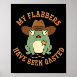 Flabbers sind lustiger Sheriff-Frosch-Cowboy gaste Poster