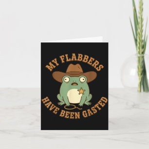 Flabbers sind lustiger Sheriff-Frosch-Cowboy gewes Karte
