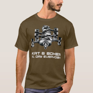 Flach 6 Boxer luftgekühlter Motor für Auto Griechi T-Shirt