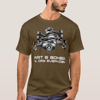 Flach 6 Boxer luftgekühlter Motor für Auto Griechi T-Shirt
