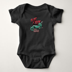 Flach ausgestreckter Eidechse Baby Strampler