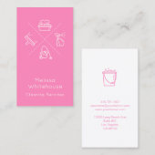 Flach glatte moderne Reinigung hält Visitenkarte (Vorne/Hinten)