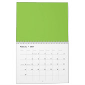 Flach-grüner Hintergrund – Schultextur Kalender (Feb 2027)