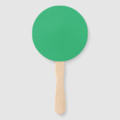 Flach mintgrüner Hintergrund – Hochzeitsdesign Fächer (Rückseite)
