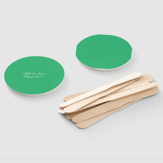 Flach mintgrüner Hintergrund – Hochzeitsdesign Fächer (Non-assembled)