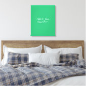 Flach mintgrüner Hintergrund – Hochzeitsdesign Leinwanddruck (Insitu (Schlafzimmer))
