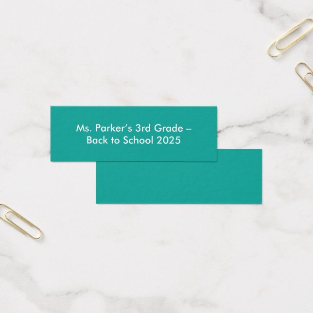 Flach Türkiser Hintergrund – Back-to-School-Textur (Büro)