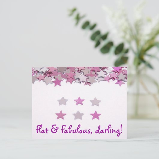 Flach u. fabelhaft postkarte (Stehend Vorderseite)