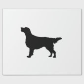 Flach-Überzogene Retriever-Silhouette-Liebe-Hunde Geschenkpapier (Flach)