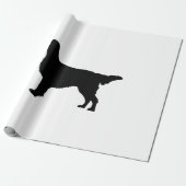 Flach-Überzogene Retriever-Silhouette-Liebe-Hunde Geschenkpapier (Ungerollt)