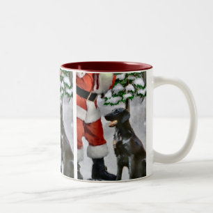 Flach-Überzogene Retriever-Weihnachtsgeschenke Zweifarbige Tasse
