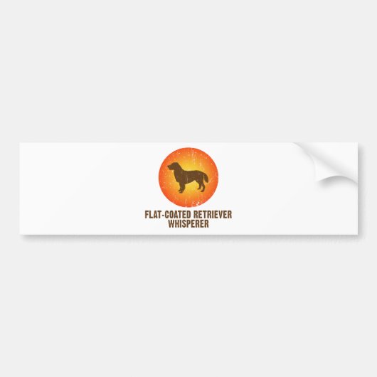 Flach-Überzogener Retriever Autoaufkleber (Vorne)